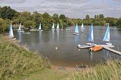 The Thames Young Mariners Base Lagoon in use by a school group.