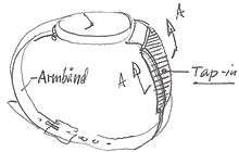 An image of the Tap-in wrist watch.