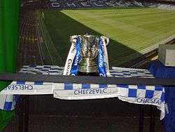 The Football League Cup on display.