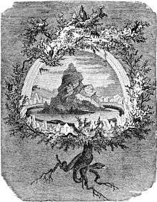 Drawing of Yggdrasil, a world tree pivotal to Norse mythology