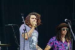 Brooks and Anthony of The Growlers playing at Lollapalooza 2012