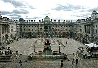 The courtyard of Somerset House, from North Wing entrance