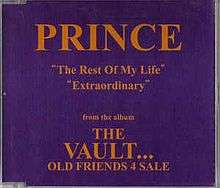 A purple CD cover displaying the title of the song in a gold/orange font.