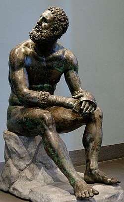 Boxer resting after contest (bronze sculpture, BCE 300–200).