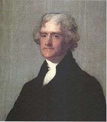 Portrait of Thomas Jefferson by Rembrandt Peale.