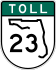 State Road 23 toll marker