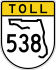 State Road 538 marker