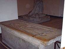 A photo of the sarcophagus of Pope Innocent VII