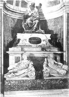 A photo of the tomb of Pope Paul III