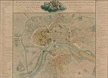 Early 19th-century map of Toulouse
