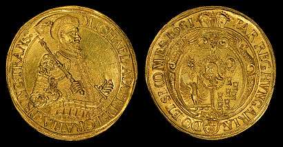 1681 25 Ducat gold coin, depicting Michael I Apafi as Prince of Transylvania