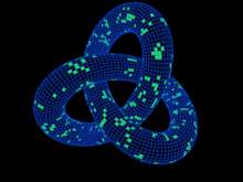 Game of life on surface of Trefoil Knot