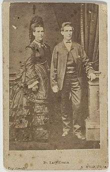  Double image of Evans from 1879 dressed in traditionally male and female clothing
