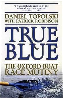 Book cover featuring a photograph of a dark blue rowing blade