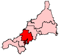 A medium constituency located in the centre of the county. Due to the elongated shape of the county, no constituencies border it to the north or the south despite its central location.