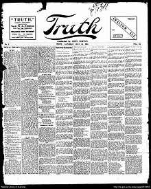 Front cover of the first issue of Truth, Perth, Western Australian newspaper