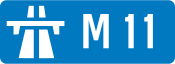 M11 motorway shield