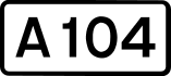 A104 road shield