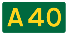 A40 road shield