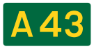 A43 road shield