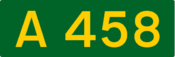A458 road shield