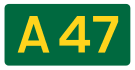 A47 road shield
