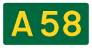 A58 road shield