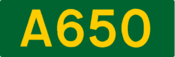A650 road shield