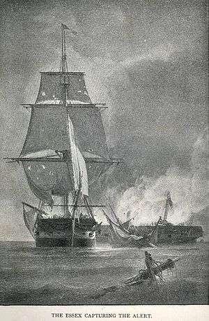 Drawing the Essex alongside the crippled HMS Alert