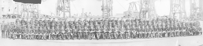 USS Orion company in Boston after being awarded the Order of the Tower and Sword.