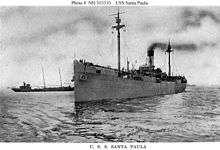 USS Santa Paula as a WWI US Navy transport.