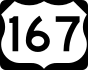 U.S. Highway 167 marker
