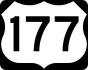 U.S. Route 177 marker
