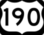 U.S. Highway 190 marker