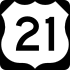 U.S. Route 21 marker