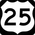 U.S. Highway 25 marker