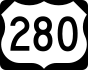 U.S. Route 280 marker