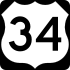 U.S. Highway 34 marker