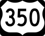 U.S. Route 350 marker