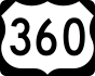 U.S. Route 360 marker