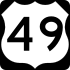 U.S. Route 49 marker