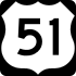 U.S. Highway 51 marker