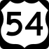 U.S. Route 54 marker