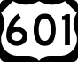 U.S. Route 601 marker