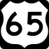 U.S. Highway 65 marker