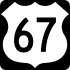 U.S. Highway 67 marker