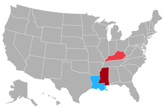 Color coded map of the 2015 gubernatorial races