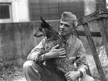 soldier with Cattle Dog 1940
