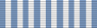 A blue ribbon with a gold outline.
