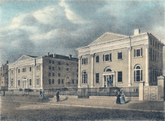 Medical Hall and College Hall, 1842